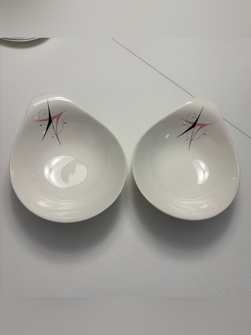 Vintage MCM Eva Zeisel Hallcraft "Harlequin" 9” Bowls - Set of 2
